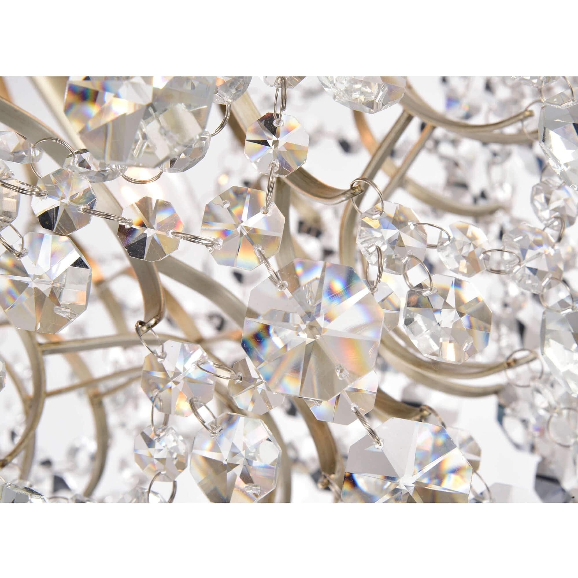 Plafonnier d'intérieur élégant à 3 lumières en cristal Dalia