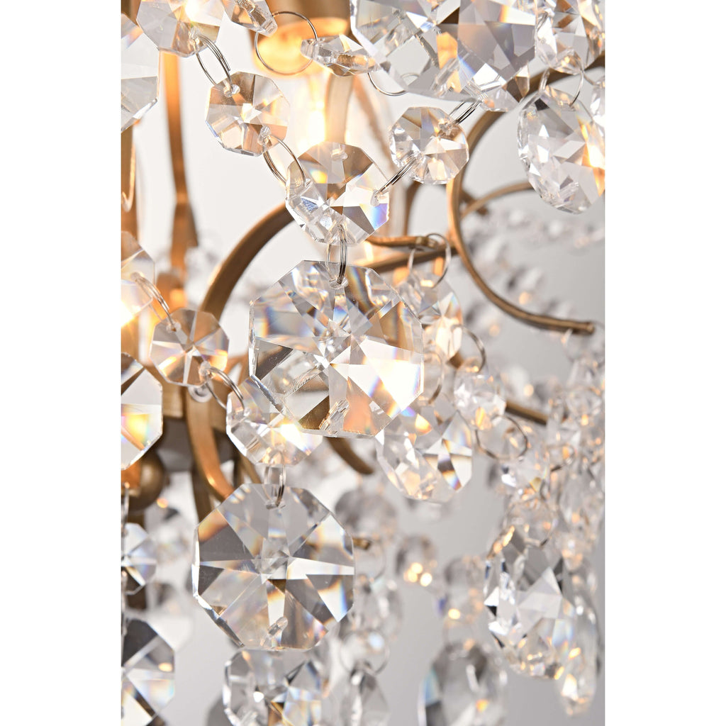 Plafonnier d'intérieur élégant à 3 lumières en cristal Dalia