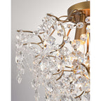 Plafonnier d'intérieur élégant à 3 lumières en cristal Dalia