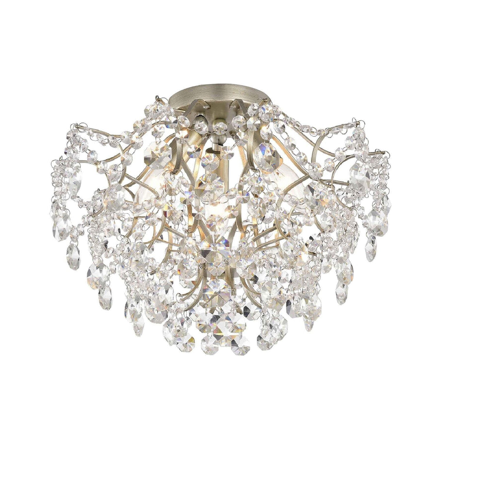 Plafonnier d'intérieur élégant à 3 lumières en cristal Dalia