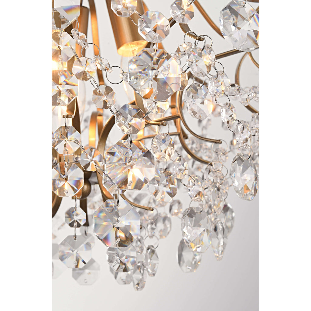 Plafonnier d'intérieur élégant à 3 lumières en cristal Dalia