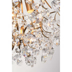 Plafonnier d'intérieur élégant à 3 lumières en cristal Dalia
