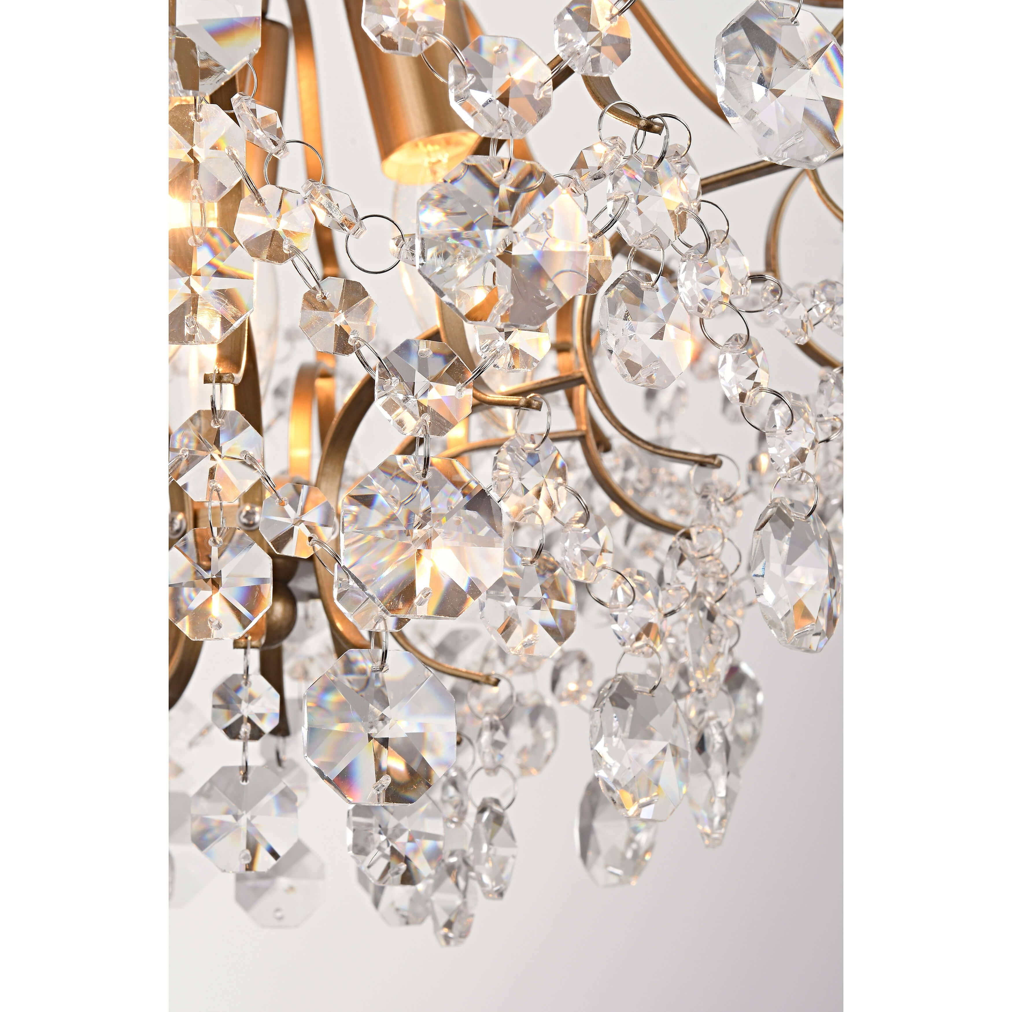 Plafonnier d'intérieur élégant à 3 lumières en cristal Dalia