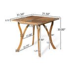 Christopher Knight Home Danby Ensemble de salle à manger d'extérieur 5 pièces en bois d'acacia et osier
