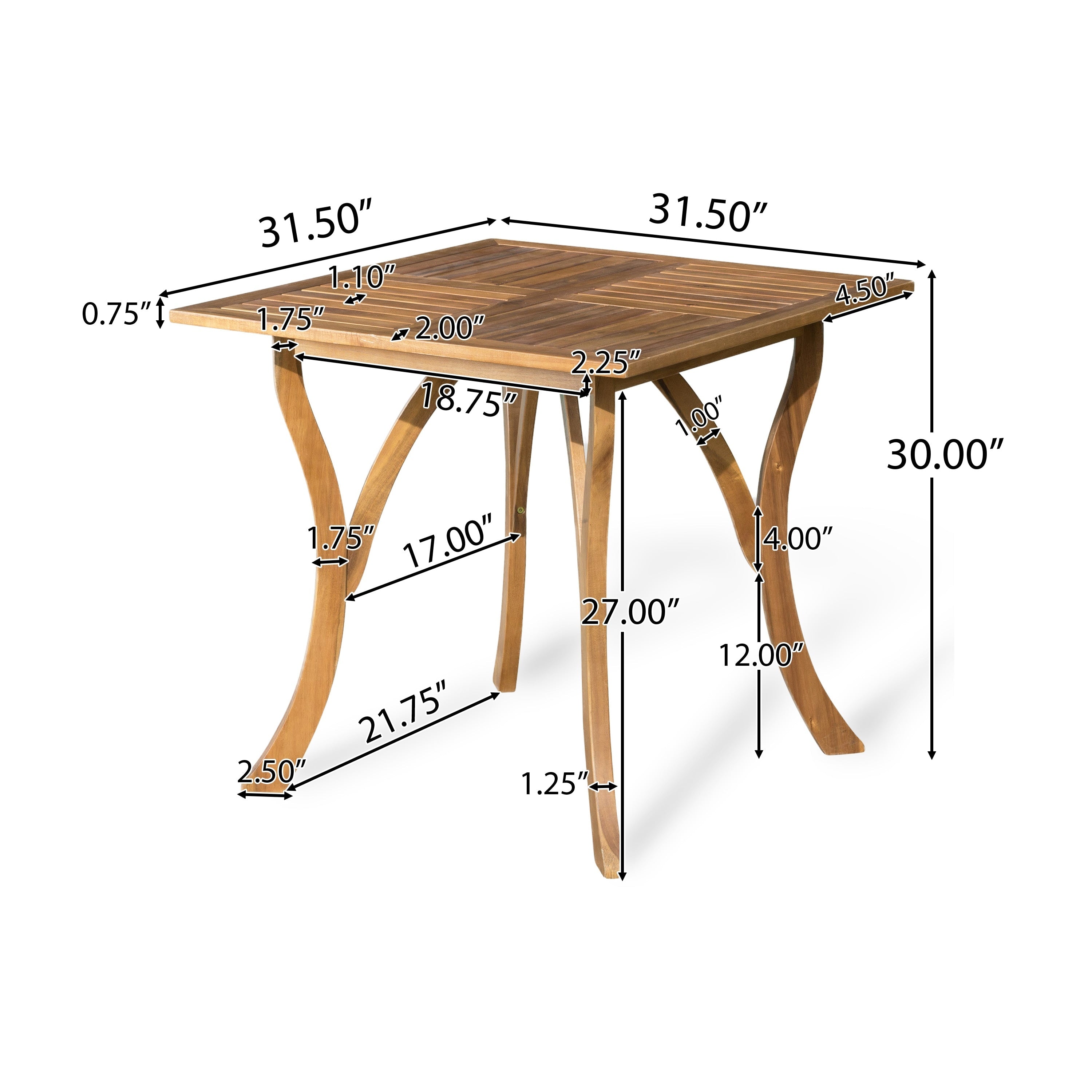 Christopher Knight Home Danby Ensemble de salle à manger d'extérieur 5 pièces en bois d'acacia et osier