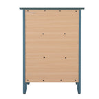 Table de chevet transitionnelle en bois à 3 tiroirs Daniel