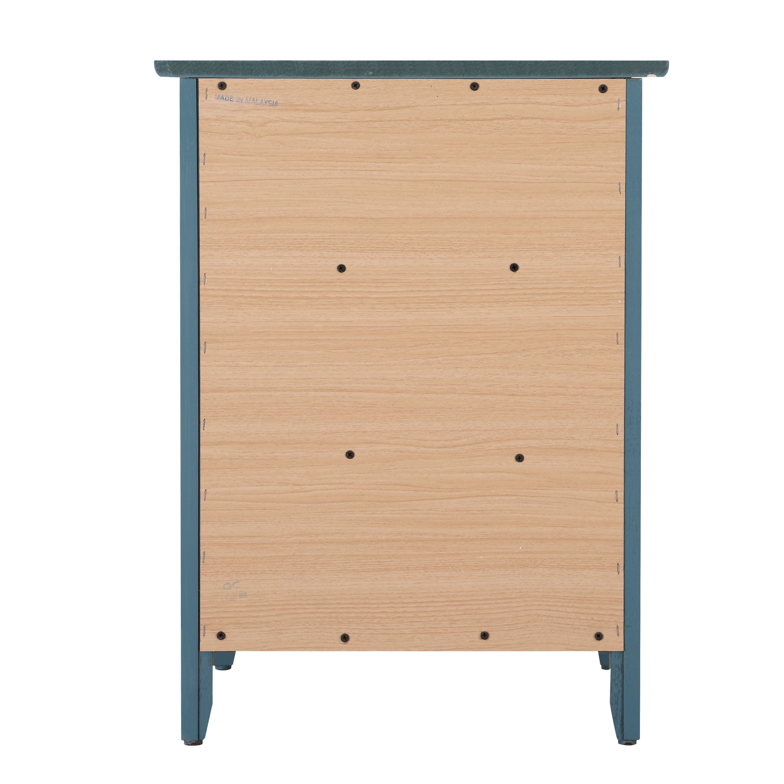 Table de chevet transitionnelle en bois à 3 tiroirs Daniel