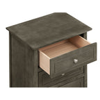 Table de chevet transitionnelle en bois à 3 tiroirs Daniel