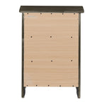 Table de chevet transitionnelle en bois à 3 tiroirs Daniel