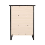 Table de chevet transitionnelle en bois à 3 tiroirs Daniel