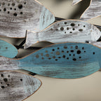 Danya B. École de poissons, art mural côtier moderne en métal