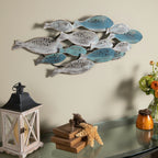 Danya B. École de poissons, art mural côtier moderne en métal