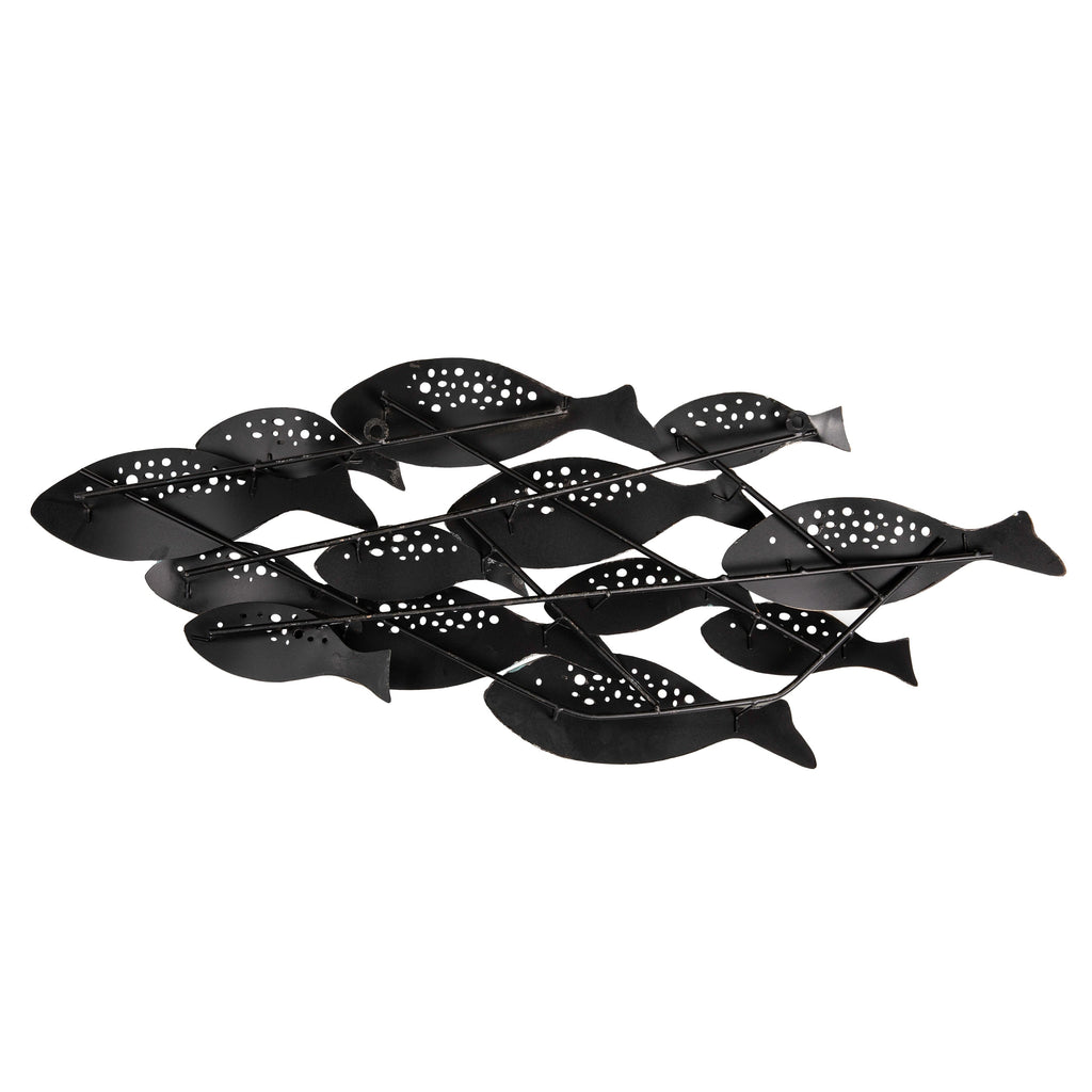 Danya B. École de poissons, art mural côtier moderne en métal