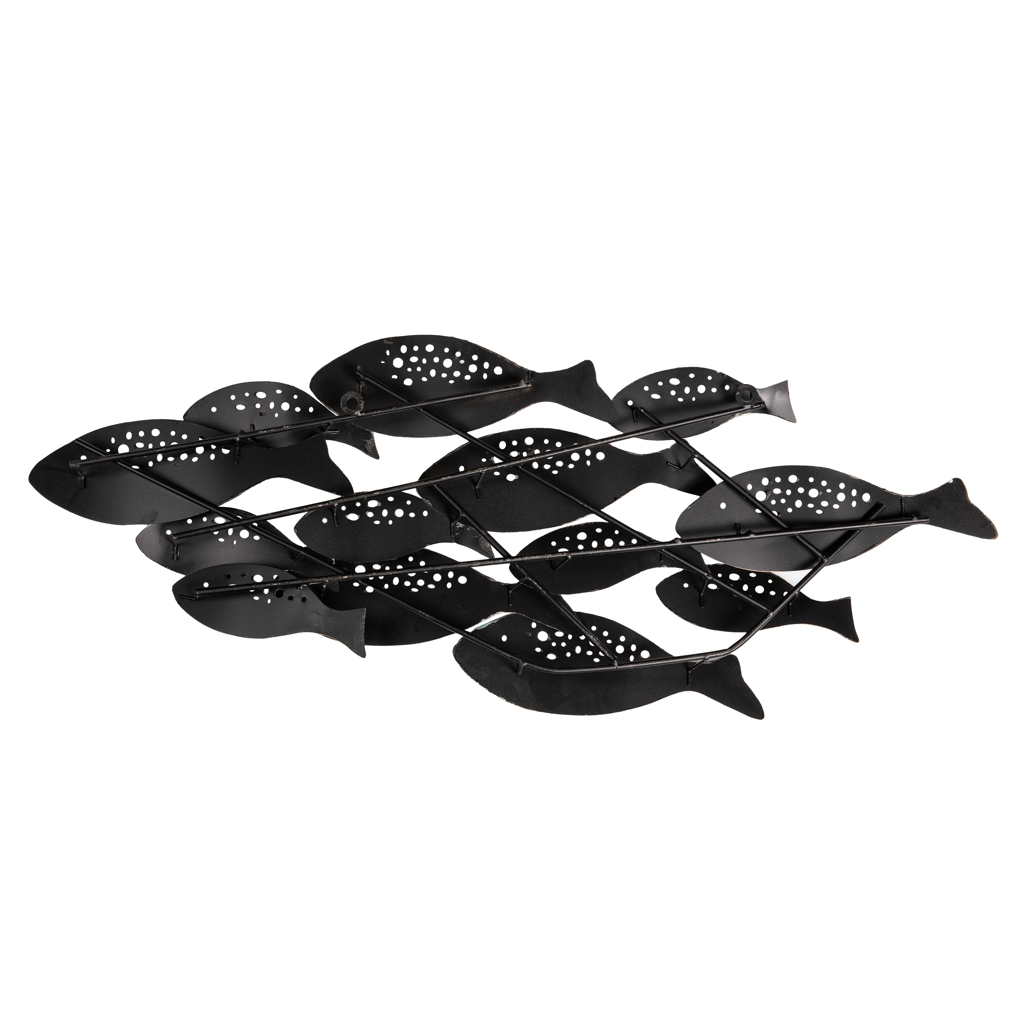 Danya B. École de poissons, art mural côtier moderne en métal