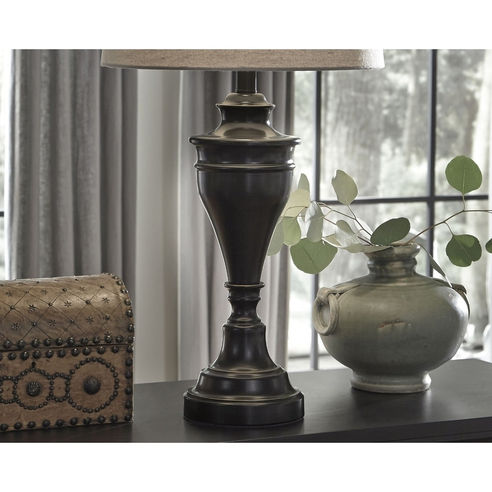 Lampes de table en métal Darlita, finition bronze, 30 pouces - Lot de 2