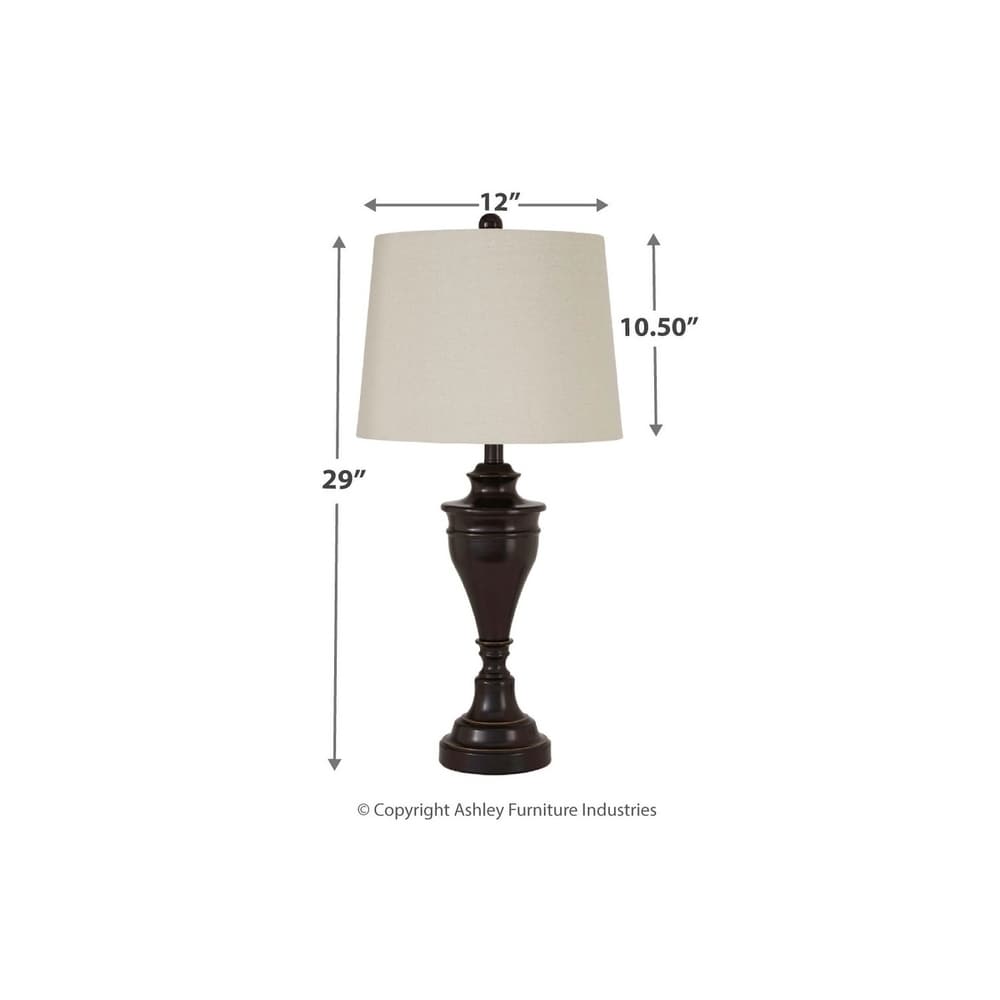 Lampes de table en métal Darlita, finition bronze, 30 pouces - Lot de 2