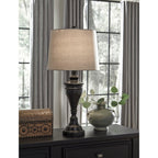 Lampes de table en métal Darlita, finition bronze, 30 pouces - Lot de 2