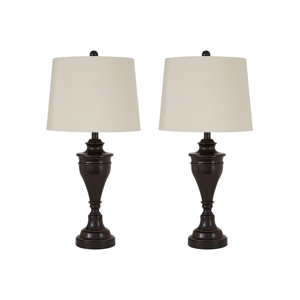 Lampes de table en métal Darlita, finition bronze, 30 pouces - Lot de 2