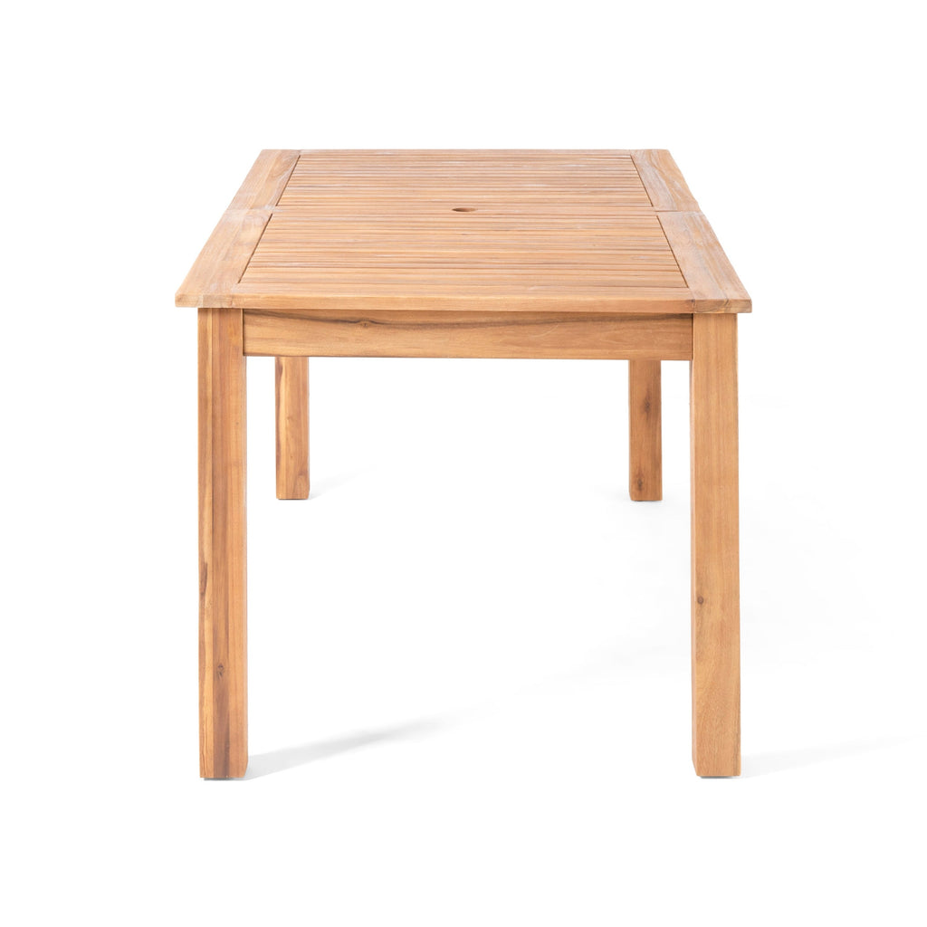 Ensemble de salle à manger extensible Davenport Outdoor 9 pièces en bois et osier par Christopher Knight Home