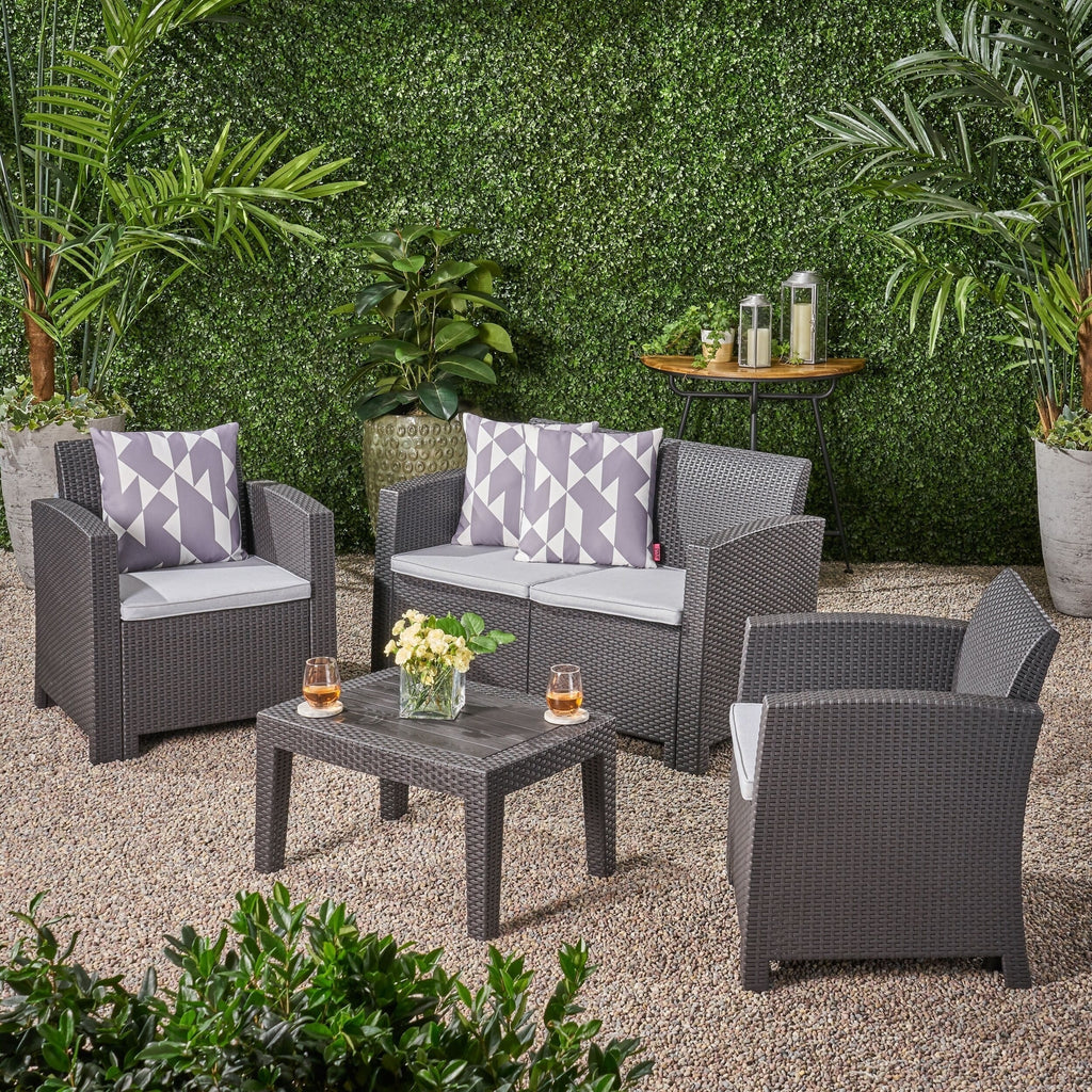 Ensemble de conversation d'extérieur Daytona 4 pièces par Christopher Knight Home
