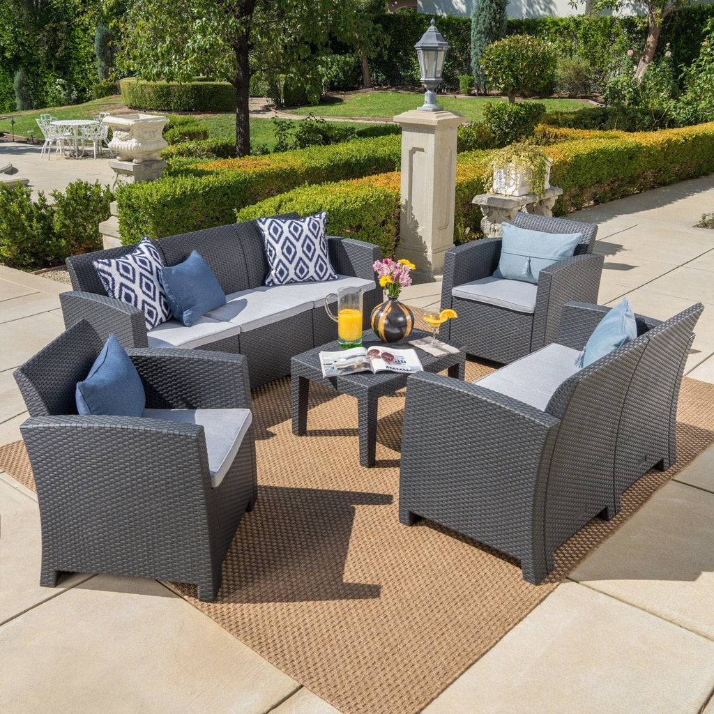 Ensemble de conversation d'extérieur en osier Daytona par Christopher Knight Home
