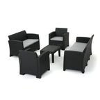 Ensemble de conversation d'extérieur en osier Daytona par Christopher Knight Home