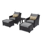 Ensemble de 5 fauteuils club et poufs d'extérieur Deco Sunbrella
