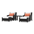 Ensemble de 5 fauteuils club et poufs d'extérieur Deco Sunbrella