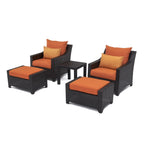 Ensemble de 5 fauteuils club et poufs d'extérieur Deco Sunbrella