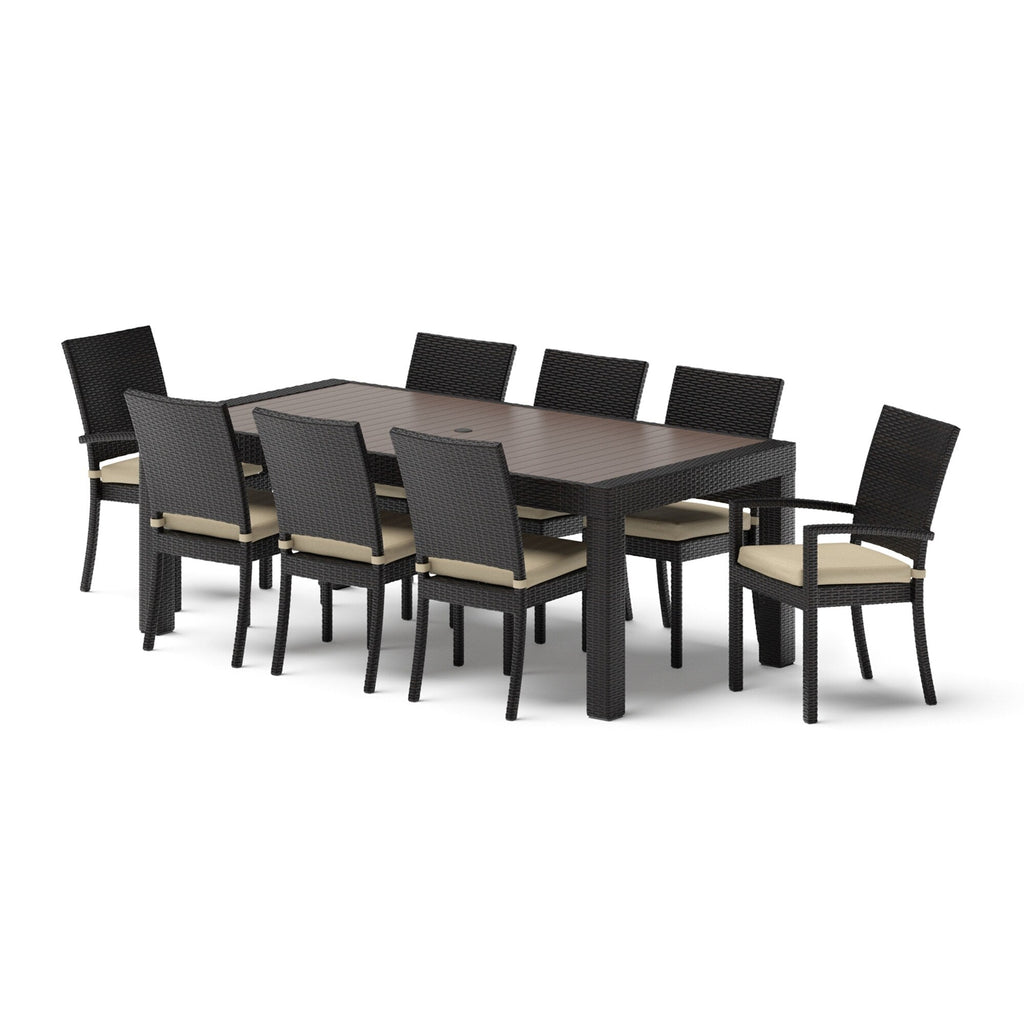 Ensemble de salle à manger d'extérieur Deco 9 pièces en aluminium