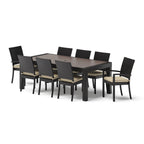 Ensemble de salle à manger d'extérieur Deco 9 pièces en aluminium