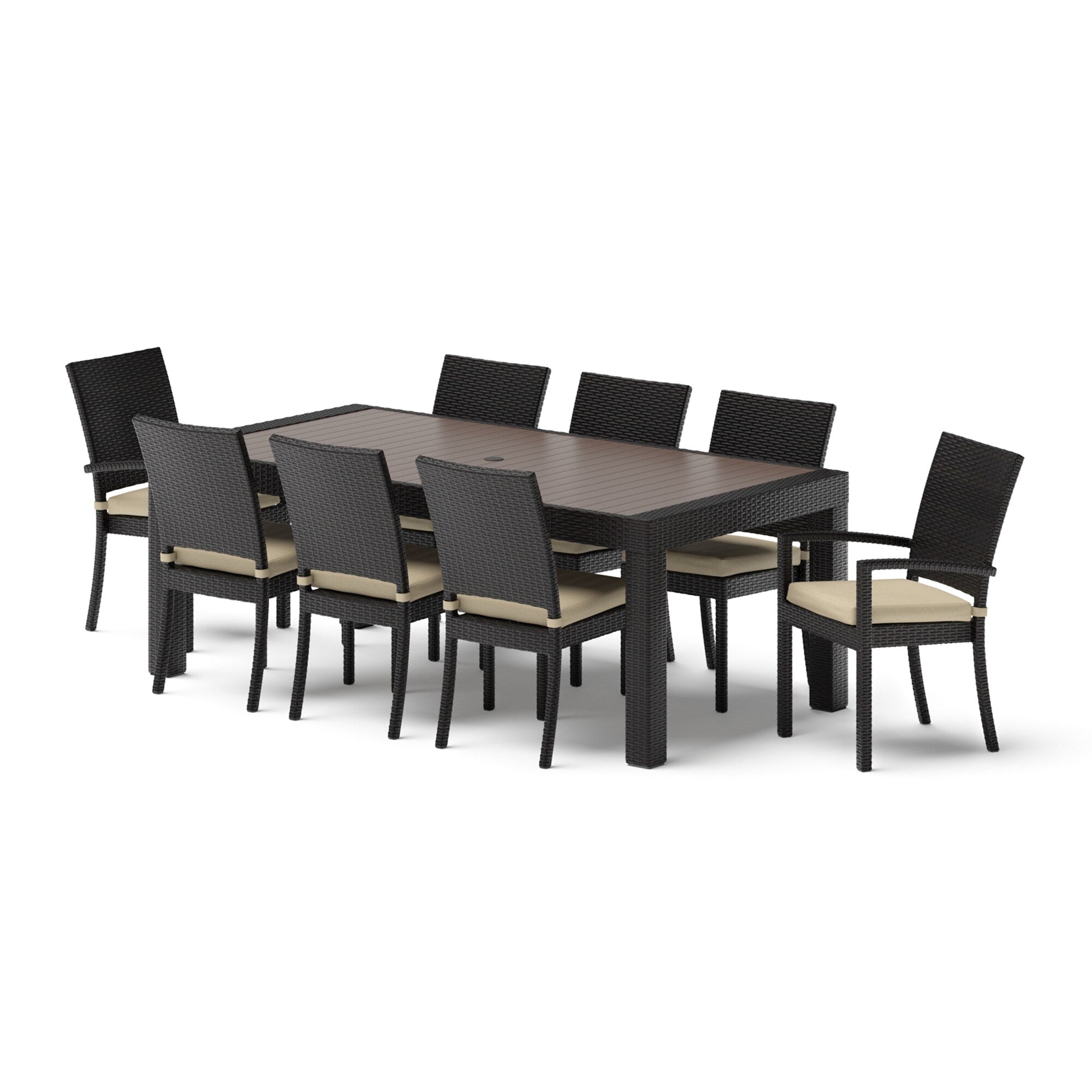 Ensemble de salle à manger d'extérieur Deco 9 pièces en aluminium