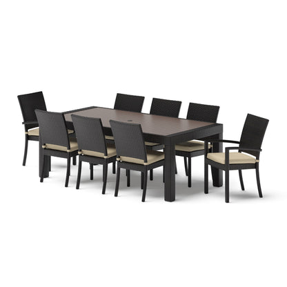 Ensemble de salle à manger d'extérieur Deco 9 pièces en aluminium