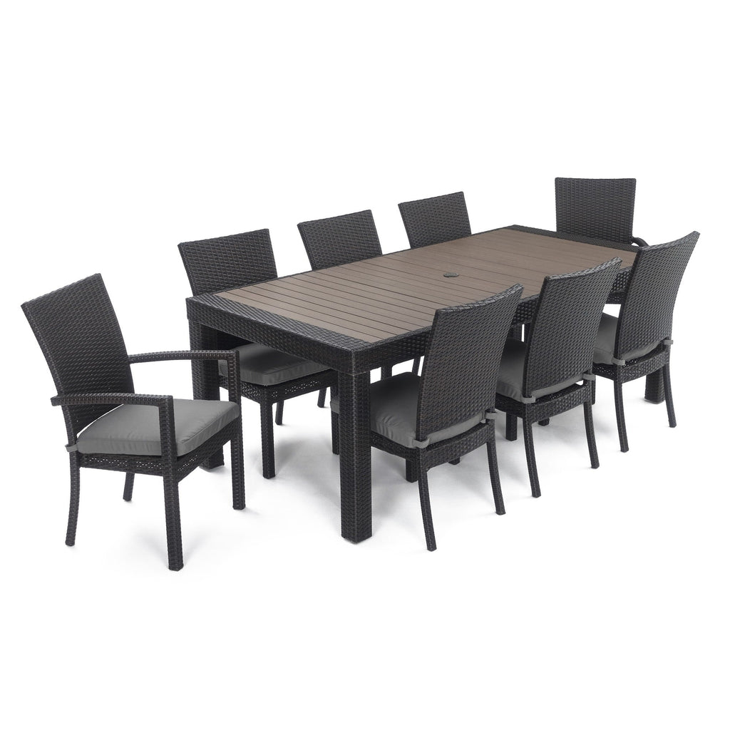 Ensemble de salle à manger d'extérieur Deco 9 pièces en aluminium