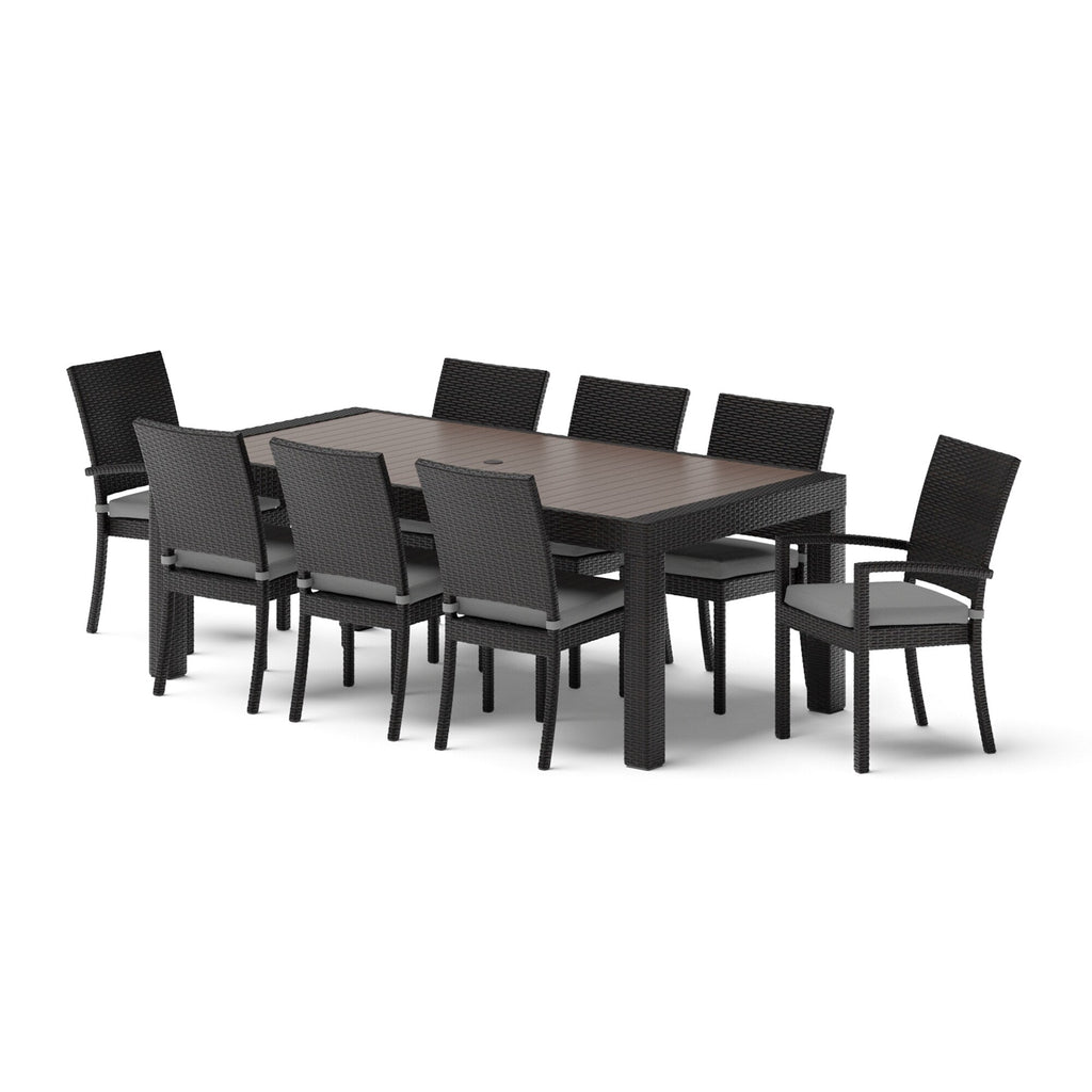 Ensemble de salle à manger d'extérieur Deco 9 pièces en aluminium
