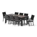 Ensemble de salle à manger d'extérieur Deco 9 pièces en aluminium
