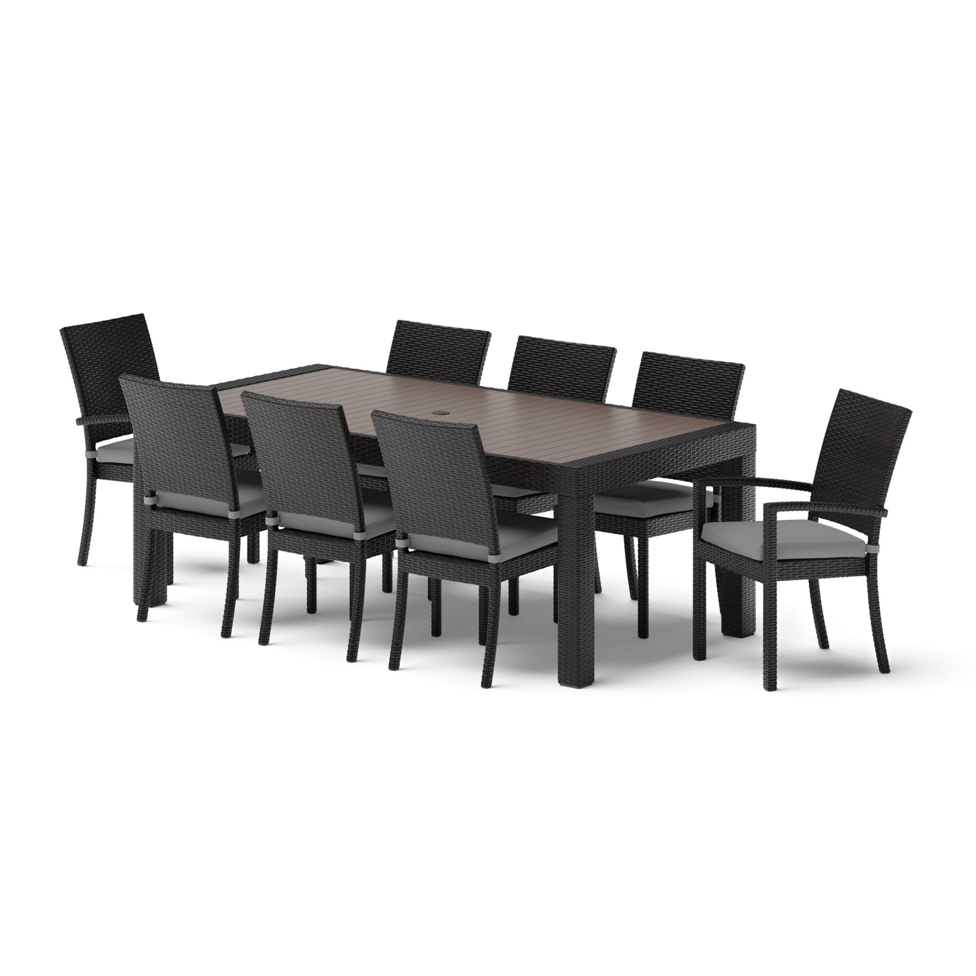 Ensemble de salle à manger d'extérieur Deco 9 pièces en aluminium