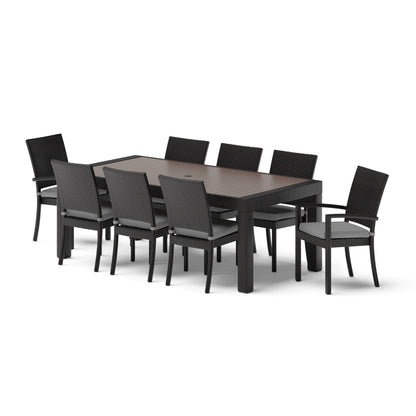 Ensemble de salle à manger d'extérieur Deco 9 pièces en aluminium