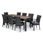 Ensemble de salle à manger d'extérieur Deco 9 pièces en aluminium