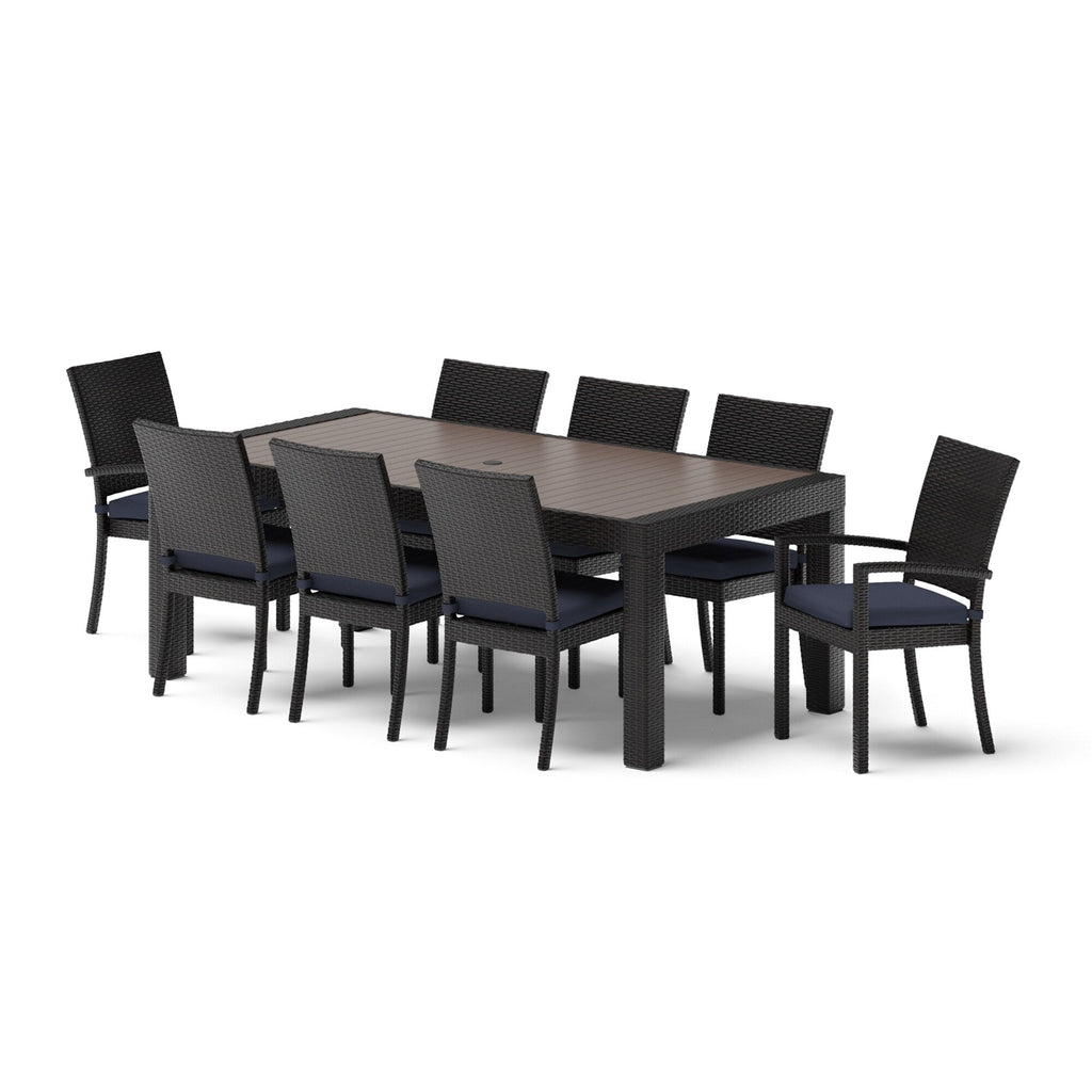 Ensemble de salle à manger d'extérieur Deco 9 pièces en aluminium