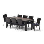 Ensemble de salle à manger d'extérieur Deco 9 pièces en aluminium
