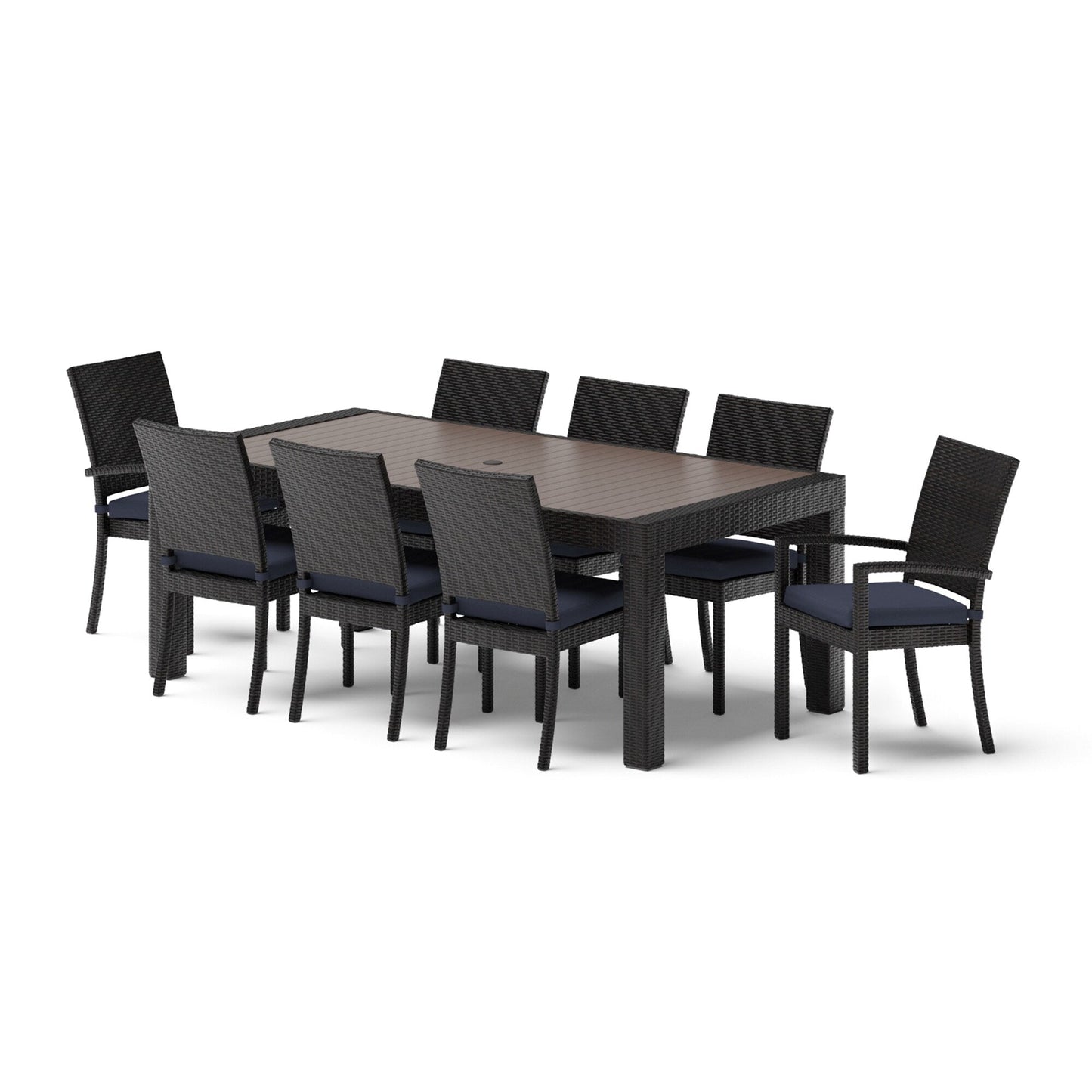 Ensemble de salle à manger d'extérieur Deco 9 pièces en aluminium
