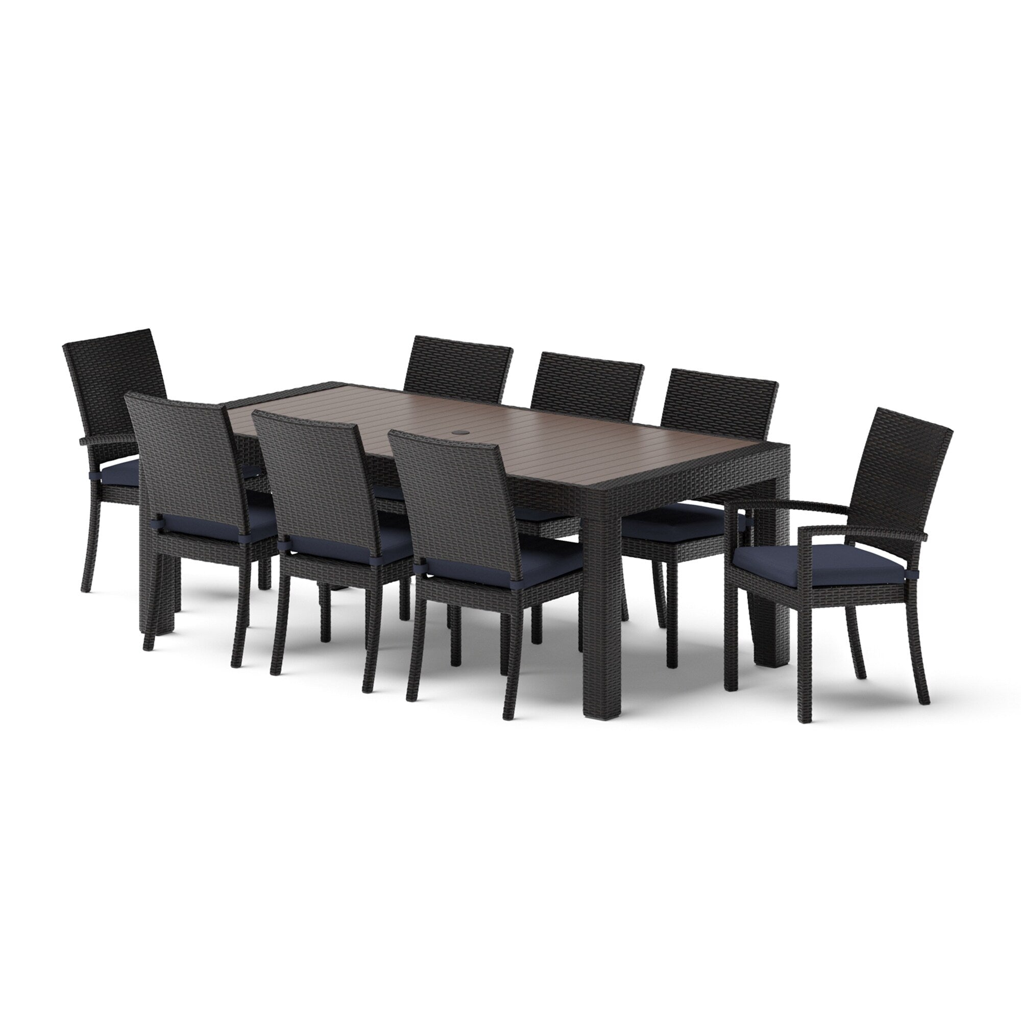 Ensemble de salle à manger d'extérieur Deco 9 pièces en aluminium