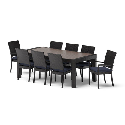 Ensemble de salle à manger d'extérieur Deco 9 pièces en aluminium