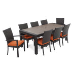 Ensemble de salle à manger d'extérieur Deco 9 pièces en aluminium