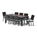 Ensemble de salle à manger d'extérieur Deco 9 pièces en aluminium