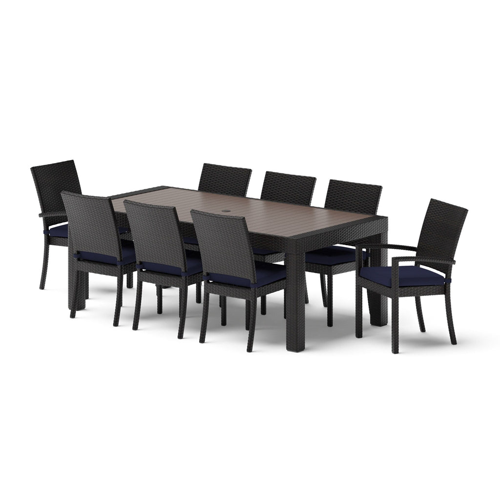 Ensemble de salle à manger d'extérieur Deco 9 pièces en aluminium