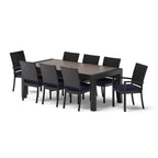 Ensemble de salle à manger d'extérieur Deco 9 pièces en aluminium