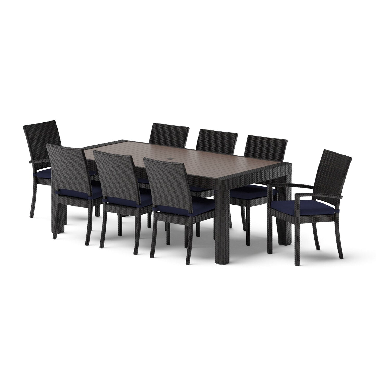 Ensemble de salle à manger d'extérieur Deco 9 pièces en aluminium