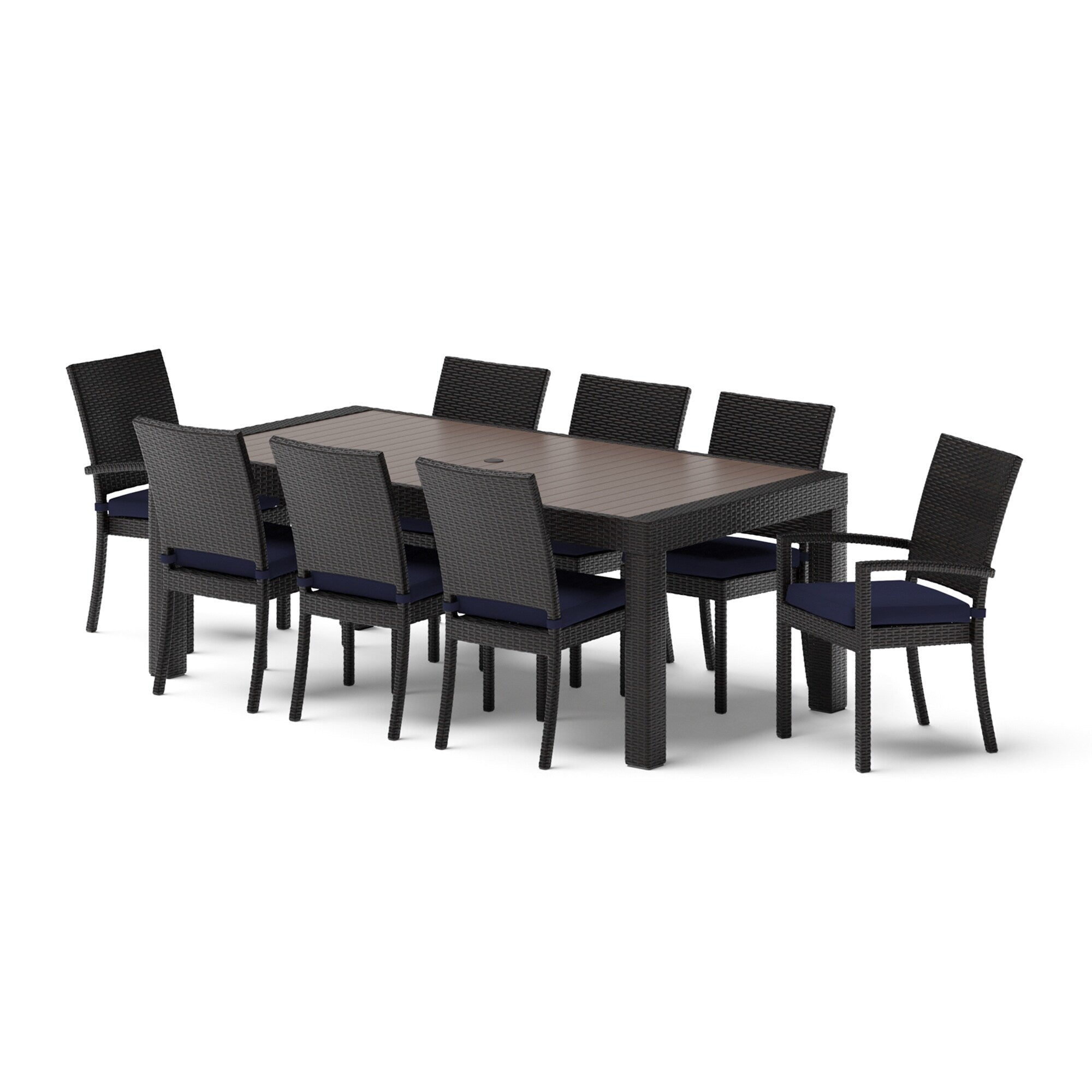 Ensemble de salle à manger d'extérieur Deco 9 pièces en aluminium